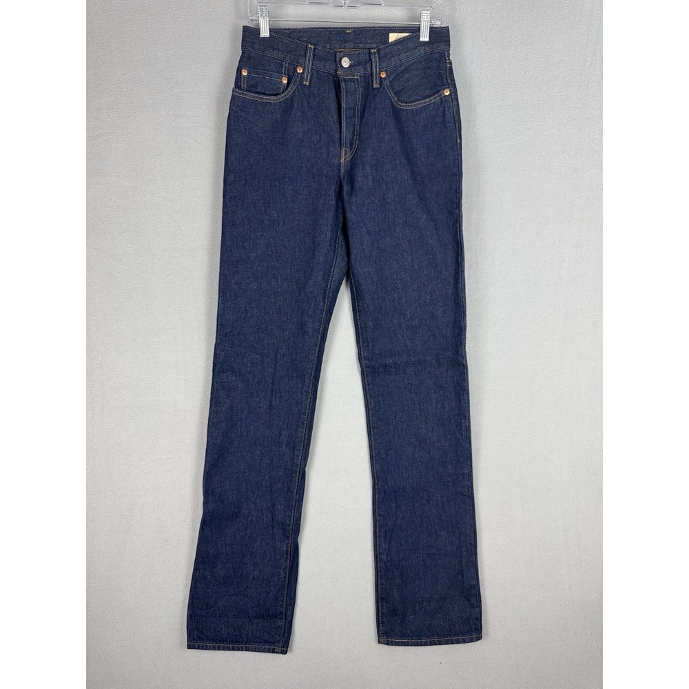 Levis Premium 501 Selvedge Denim Jeans Mens 26x36 (fits 30x35) Dark Wash Blue - Picture 2 of 16